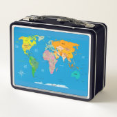 VS & Wereldkaart metalen doos (Achterkant)