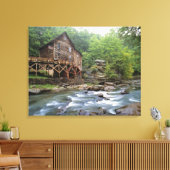 VS, West Virginia, Babcock SP. Rustic Glade Canvas Afdruk (Insitu (Woonkamer))