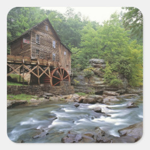 VS, West Virginia, Babcock SP. Rustic Glade Vierkante Sticker