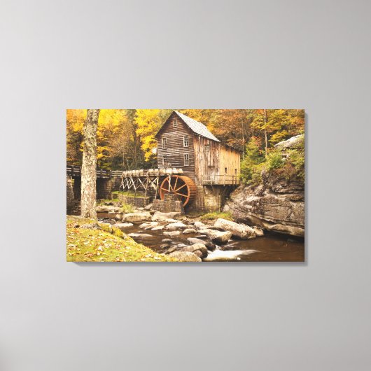VS, West Virginia, Clifftop. Babcock State 2 Canvas Afdruk (Voorkant)