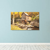 VS, West Virginia, Clifftop. Babcock State 2 Canvas Afdruk (Insitu (Houten vloer))
