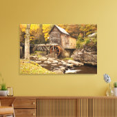 VS, West Virginia, Clifftop. Babcock State 2 Canvas Afdruk (Insitu (Woonkamer))