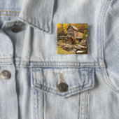 VS, West Virginia, Clifftop. Babcock State 2 Vierkante Button 5,1 Cm (In situ)