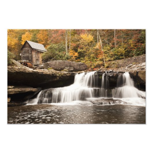 VS, West Virginia, Clifftop. Babcock State Foto Afdruk (Voorkant)