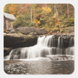 VS, West Virginia, Clifftop. Babcock State Vierkante Sticker