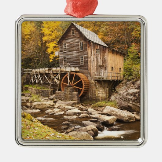 VS, West Virginia, Clifftop. Deelstaat Babcock 2 Metalen Ornament (Voorkant)