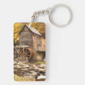 VS, West Virginia, Clifftop. Deelstaat Babcock 2 Sleutelhanger (achterkant)