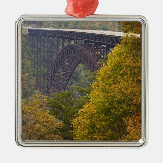 VS, West Virginia, Fayetteville. Nieuwe rivier Metalen Ornament (Voorkant)