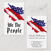 ** VS Wij het volk Waterverf Amerikaanse vlag Visitekaartje (Voorkant / Achterkant)