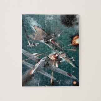 VS WWII-slagschip onder vuur Legpuzzel
