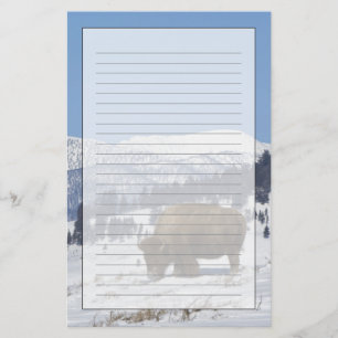 VS, WY, Yellowstone NP, Amerikaanse bizon Bison Briefpapier