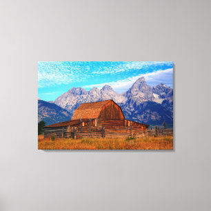 VS, Wyoming, Grand Teton National Park. Canvas Afdruk