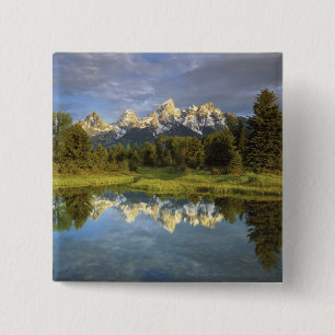 VS, Wyoming, Grand Teton National Park. Grand 2 Vierkante Button 5,1 Cm