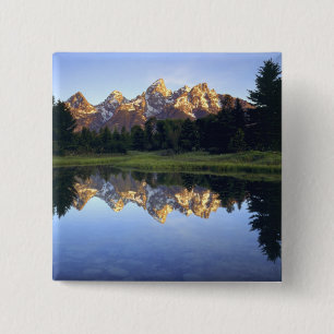 VS, Wyoming, Grand Teton National Park. Grand Vierkante Button 5,1 Cm