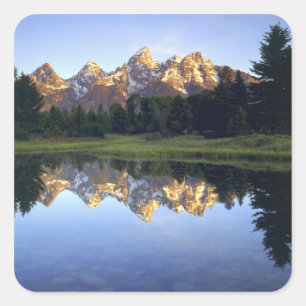VS, Wyoming, Grand Teton National Park. Grand Vierkante Sticker