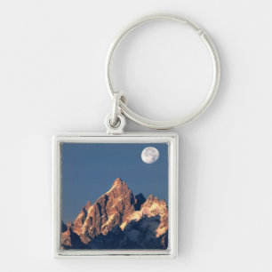 VS, Wyoming, Grand Teton NP. Een volle maan gaat o Sleutelhanger