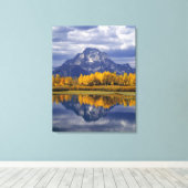VS, Wyoming, Grand Teton NP. Tegen de Canvas Afdruk (Insitu (Houten vloer))