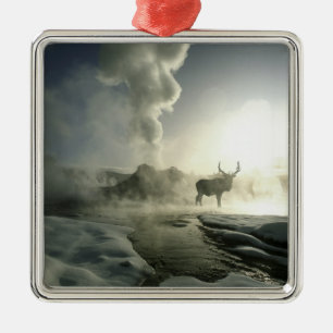 VS, Wyoming, Nationaal park Yellowstone. Zonsopgan Metalen Ornament