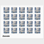 VS, Wyoming, wolken over Devil's Tower 2 Vierkante Sticker (Vel)