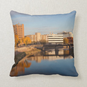VS, Zuid Dakota, Sioux-Herfsten, City Skyline Kussen