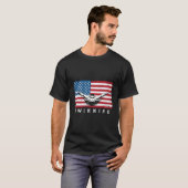 VS Zwemmen Vintage verontrust US Flag T-shirt (Voorkant volledig)