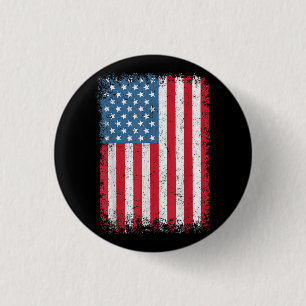 VSAPatriottische Amerikaanse Vlag Voor Mannen Vrou Ronde Button 3,2 Cm