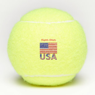 VSAVerenigde Staten Amerika Vlag Rood Gepersonalis Tennisballen
