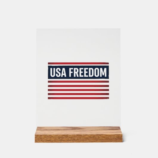 VSAVrijheidspatriottische Vlag Stijl Vector Design Acryl Bord (Voorkant)