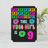 VSCO Girl Birthday Party Kaart (Staand voorkant)