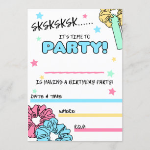 VSCO Girl Birthday Party Kaart