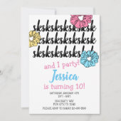 VSCO Girl Birthday Party Kaart (Voorkant)