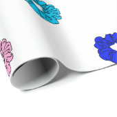 VSCO Girl, veel struisvogels Cadeaupapier (Rol Hoek)