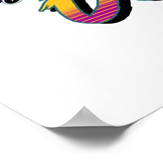 Vsco Girl Zee Turtle vaoirwave aesthetics Poster (Hoek)