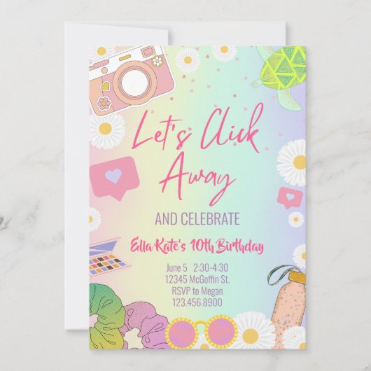 VSCO Meisje Pastel Tie Dye Tweener Tiener Meisjes  Kaart (Voorkant)