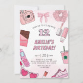 VSCO Tienermeisje's Party Verjaardag Uitnodiging (Voorkant)