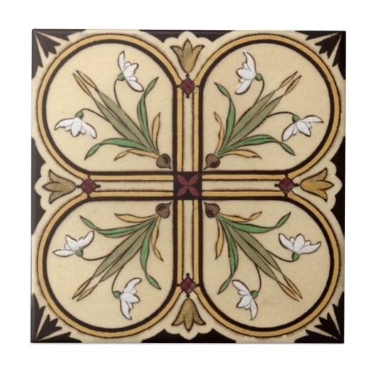 VT0001 Reproduction Antiek Transferware Tegeltje (Voorkant)