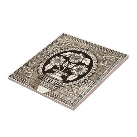 VT0007 Reproduction Antiek Transferware Tegeltje (Zijkant)