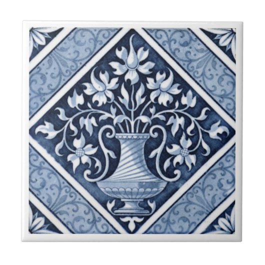 VT0010 Reproduction Antiek Transferware Tegeltje (Voorkant)