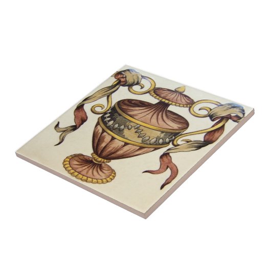 VT0015 Reproduction Antiek Transferware Tegeltje (Zijkant)