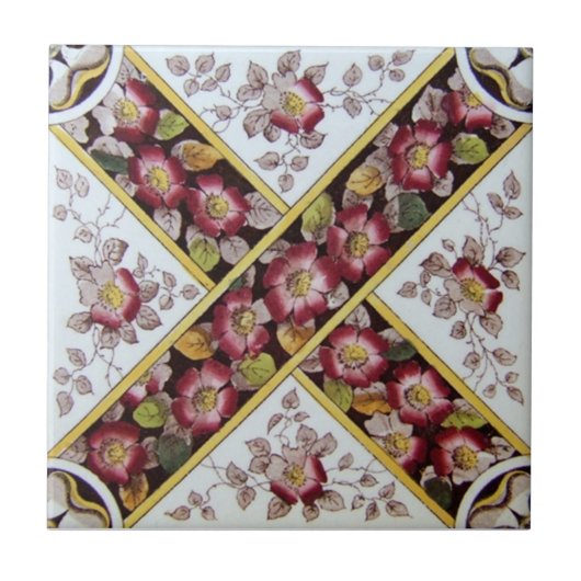 VT0016 Reproduction Antiek Transferware Tegeltje (Voorkant)