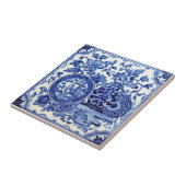 VT0017 Reproduction Antiek Transferware Tegeltje (Zijkant)