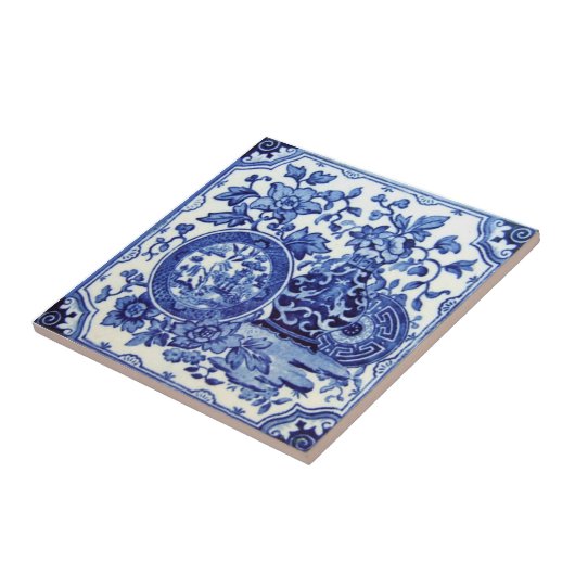 VT0017 Reproduction Antiek Transferware Tegeltje (Zijkant)