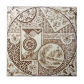 VT0022 Reproduction Antiek Transferware Tegeltje (Voorkant)