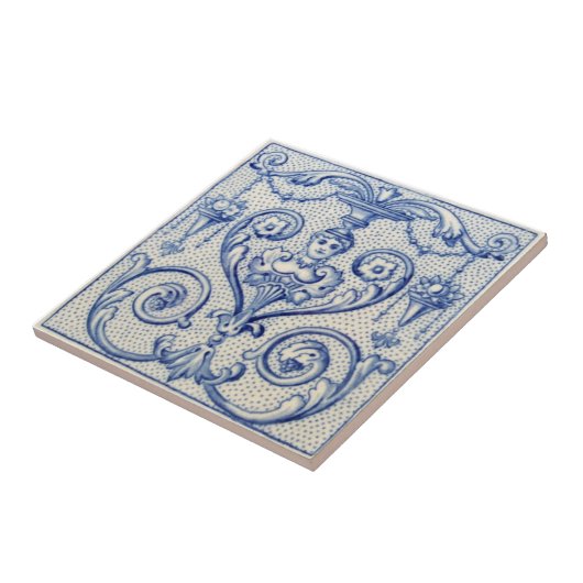 VT0025 Reproduction Antiek Transferware Tegeltje (Zijkant)