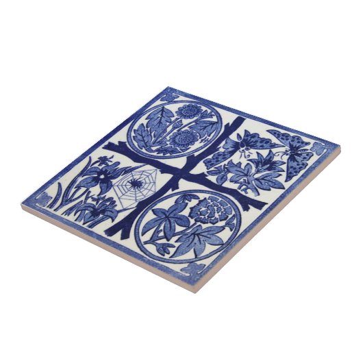 VT0028 Reproduction Antiek Transferware Tegeltje (Zijkant)