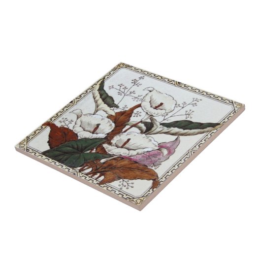 VT0032 Reproduction Antiek Transferware Tegeltje (Zijkant)