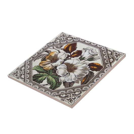 VT0036 Reproduction Antiek Transferware Tegeltje (Zijkant)