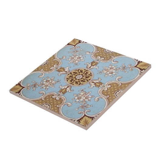 VT0038 Reproduction Antiek Transferware Tegeltje (Zijkant)