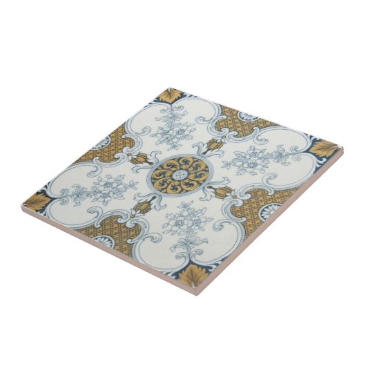 VT0039 Reproduction Antiek Transferware Tegeltje (Zijkant)