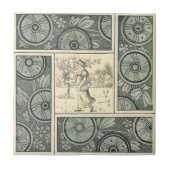 VT0049 Reproduction Antiek Transferware Tegeltje (Voorkant)